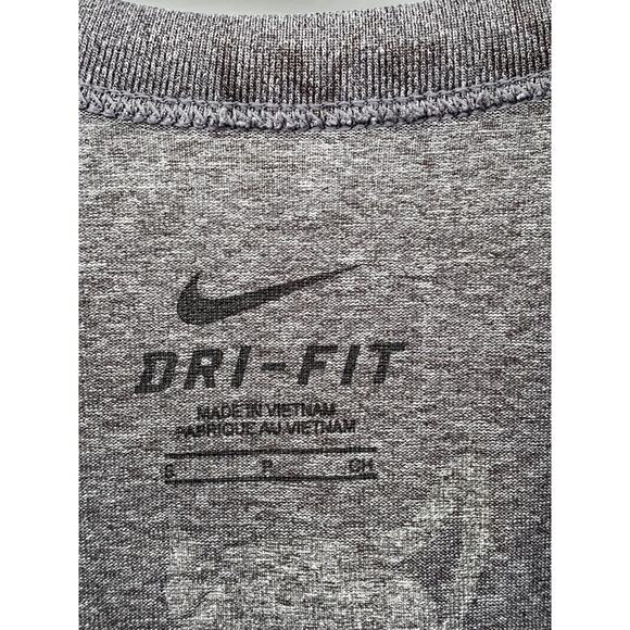 NIKE Women's Heather Gray NYU Athletics Logo Crewneck Short Sleeve Top SZ S - Picture 10 of 11